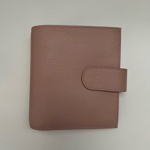 Moterm Pocket Luxe Rings Planner - Genuine Leather (30mm Ring, Dusty Rose)